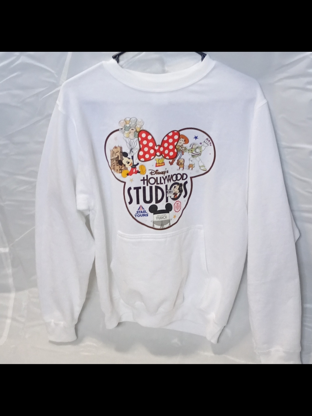 Disney Hollywood Studios White Minnie Mouse Graphic Sweatshirt